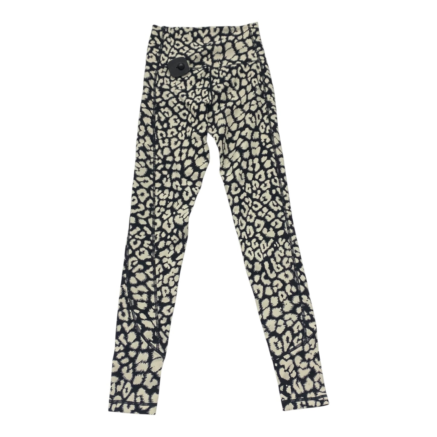Athletic Leggings By Glydero In Black & Cream, Size:Xs
