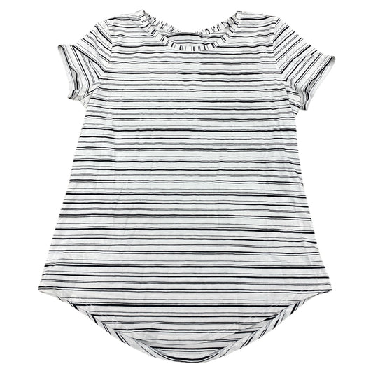 Athletic Top Ss By Lululemon In Striped Pattern, Size:S