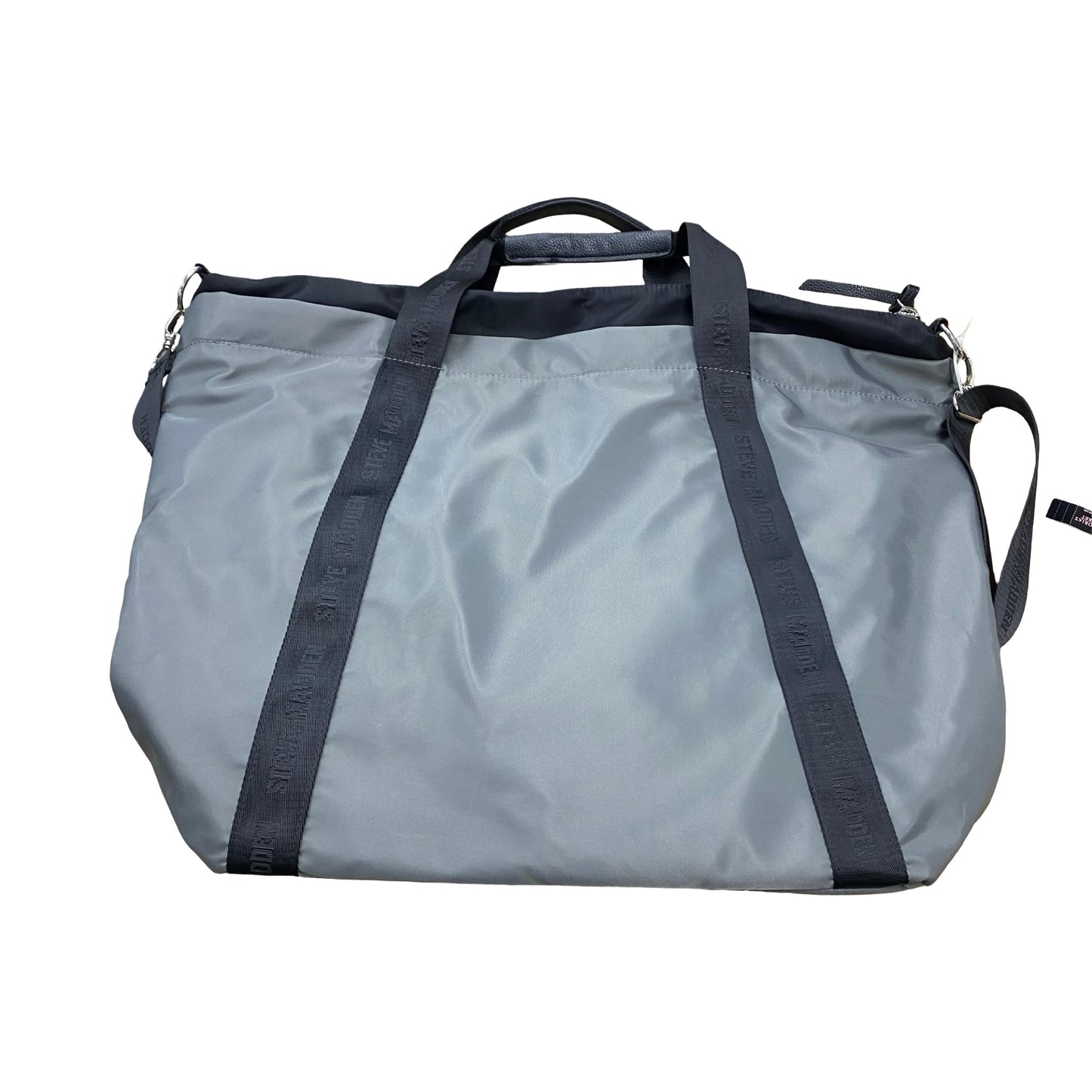 Handbag By Steve Madden In Black & Grey, Size:Large
