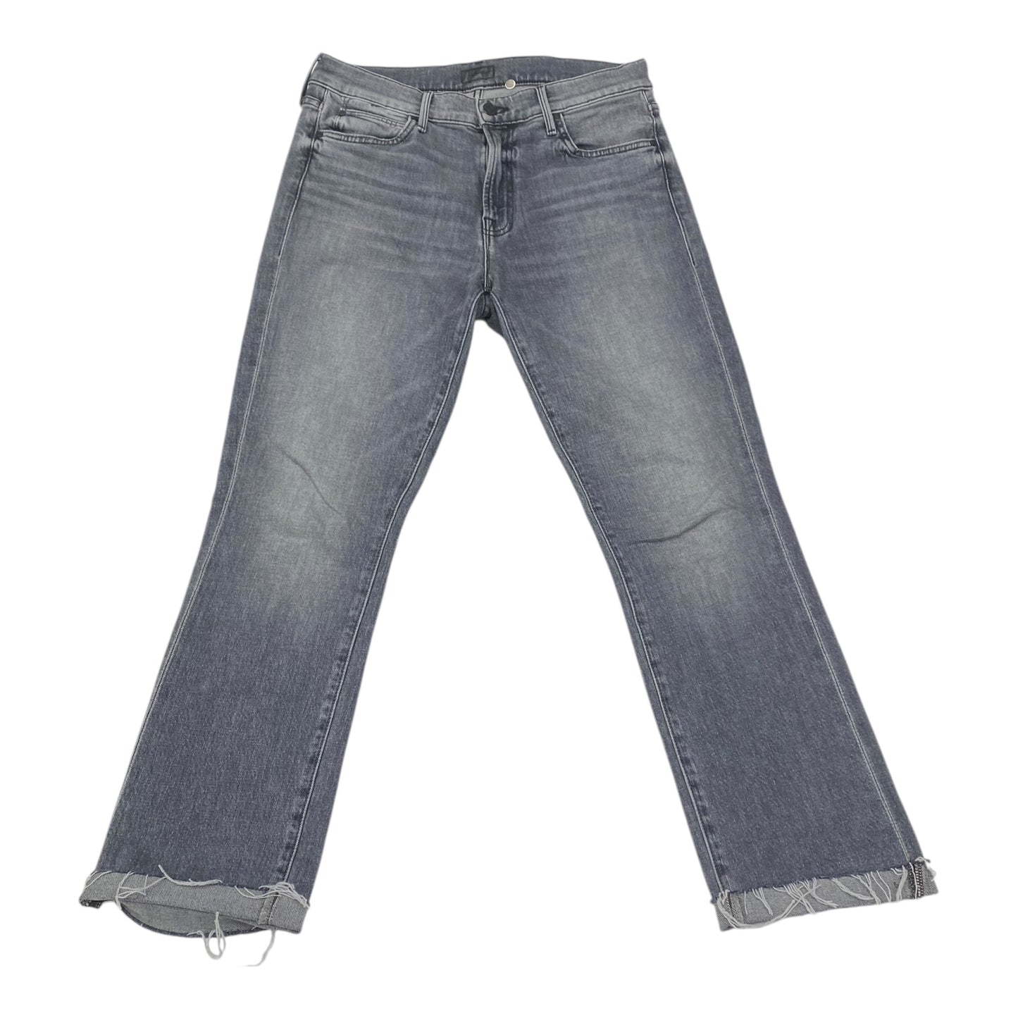 Jeans Straight By Mother In Grey Denim, Size:6
