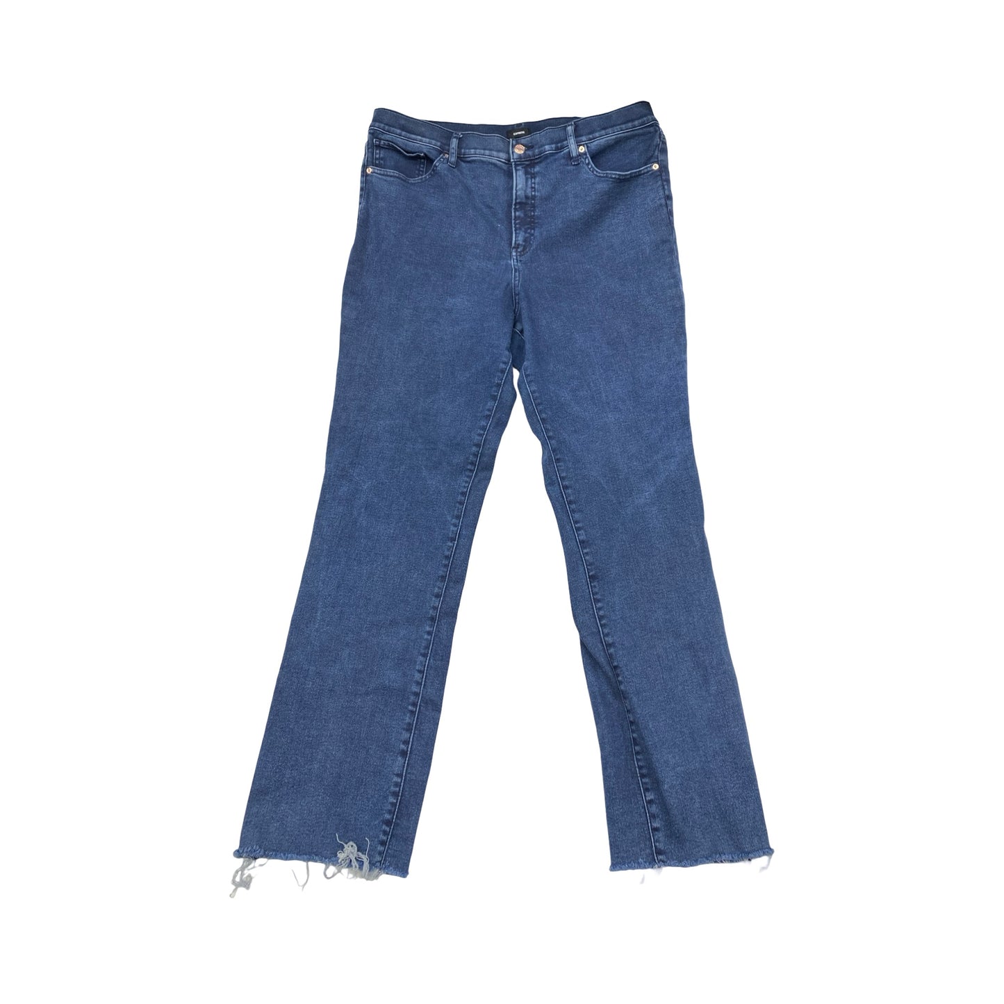 Jeans Straight By Express In Blue Denim, Size:16L