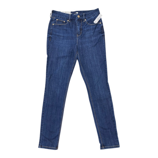 Jeans Skinny By 7 For All Mankind In Blue Denim, Size:8