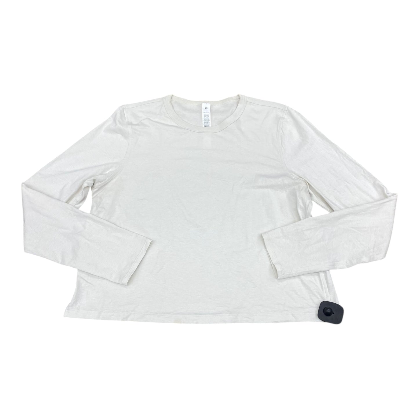 Athletic Top Ls Crewneck By Lululemon In Ivory, Size:10
