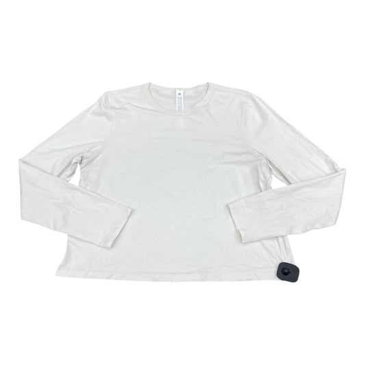 Athletic Top Ls Crewneck By Lululemon In Ivory, Size:10