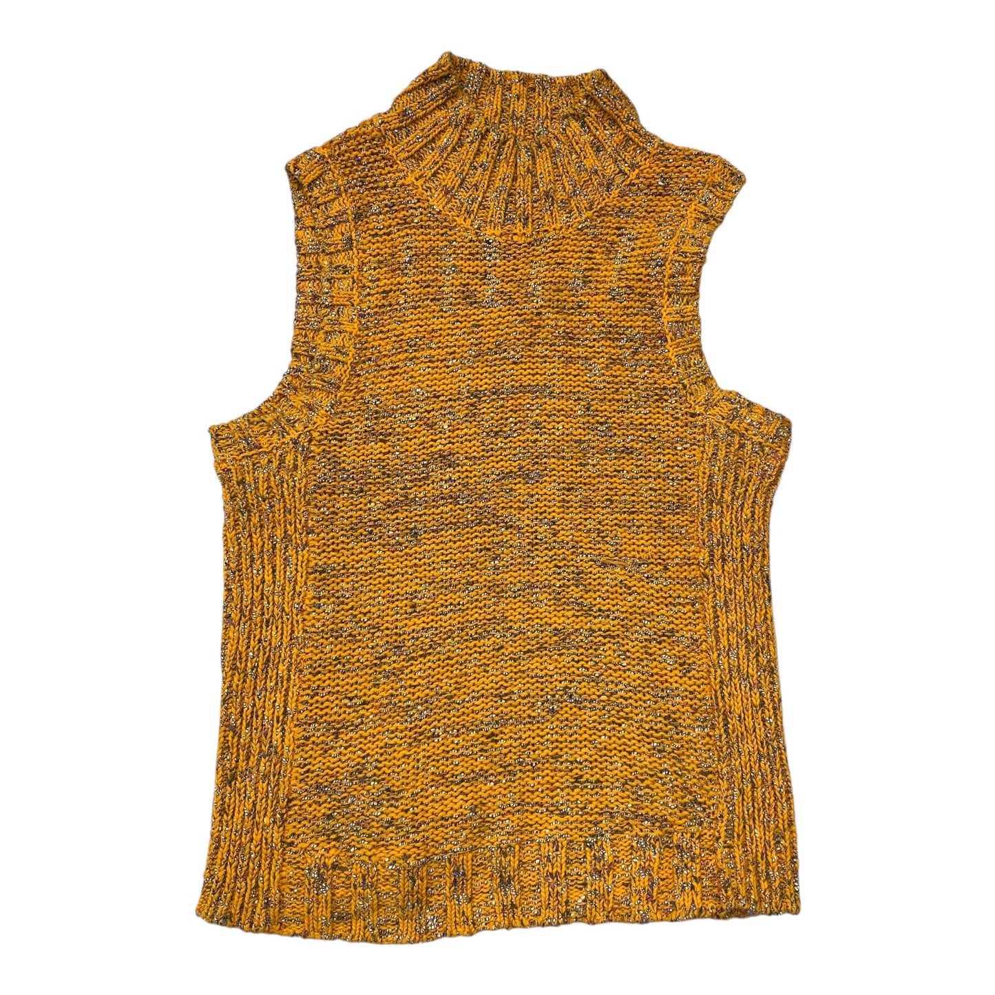 Top Sleeveless By Anthropologie In Grey & Yellow, Size:M