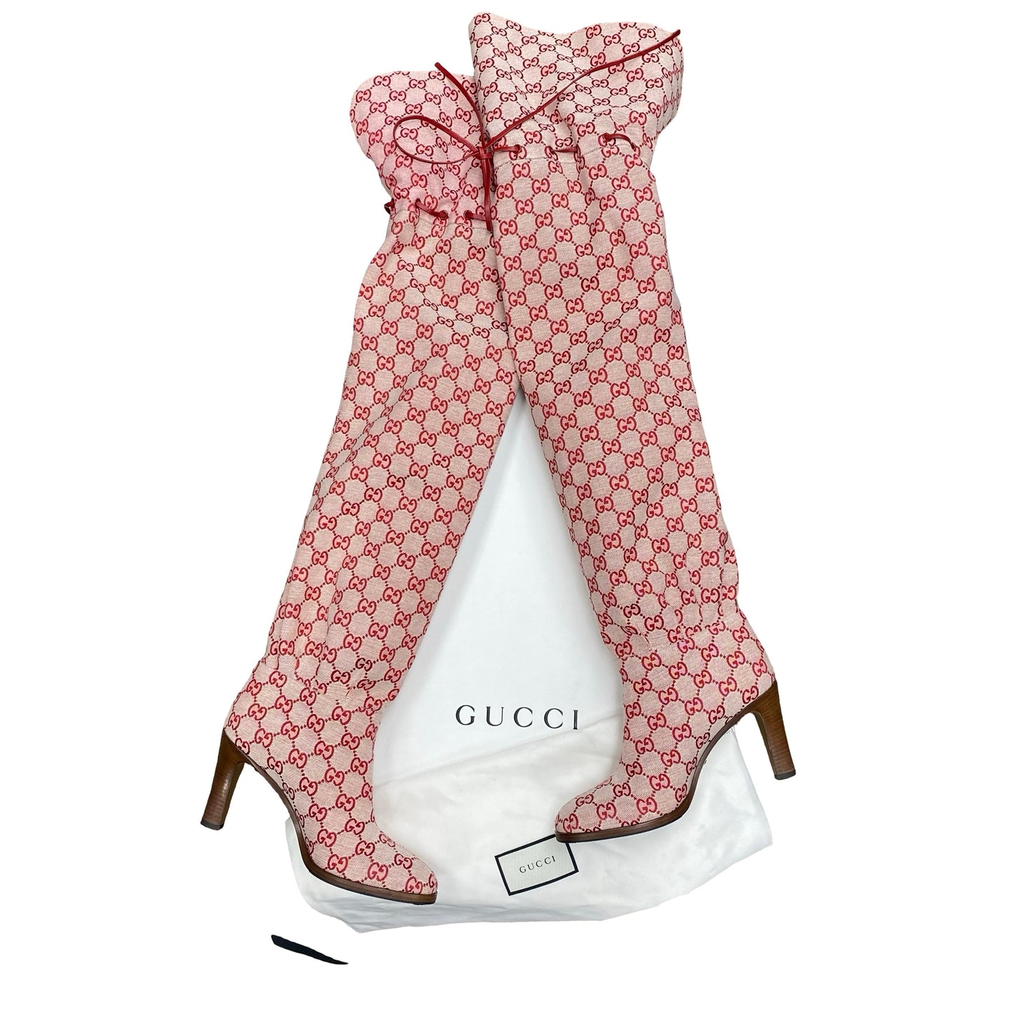 Boots Luxury Designer By Gucci In Multi, Size:8 (eu38)