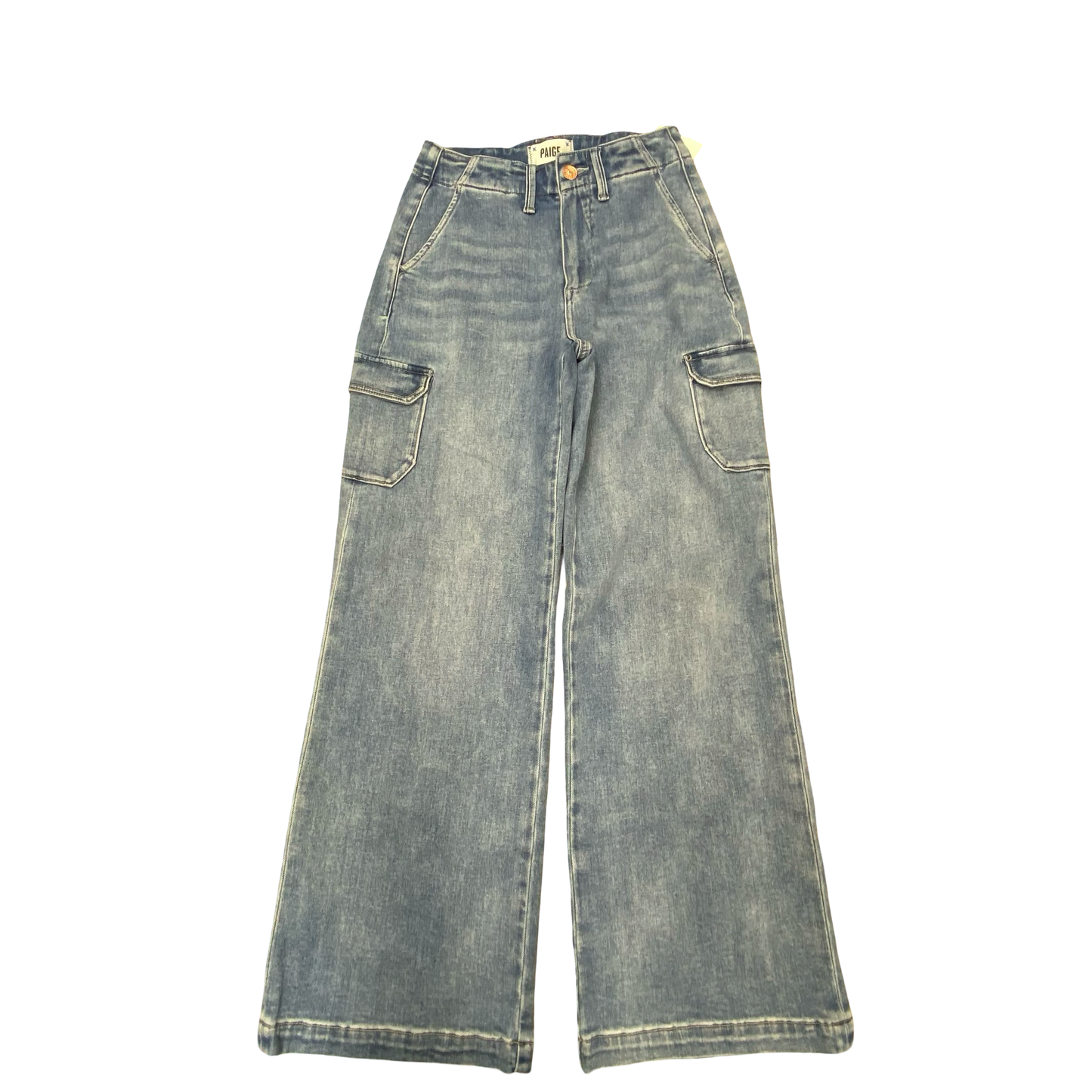 Jeans Wide Leg By Paige In Blue Denim, Size:24