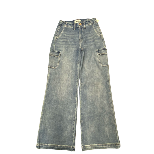 Jeans Wide Leg By Paige In Blue Denim, Size:24