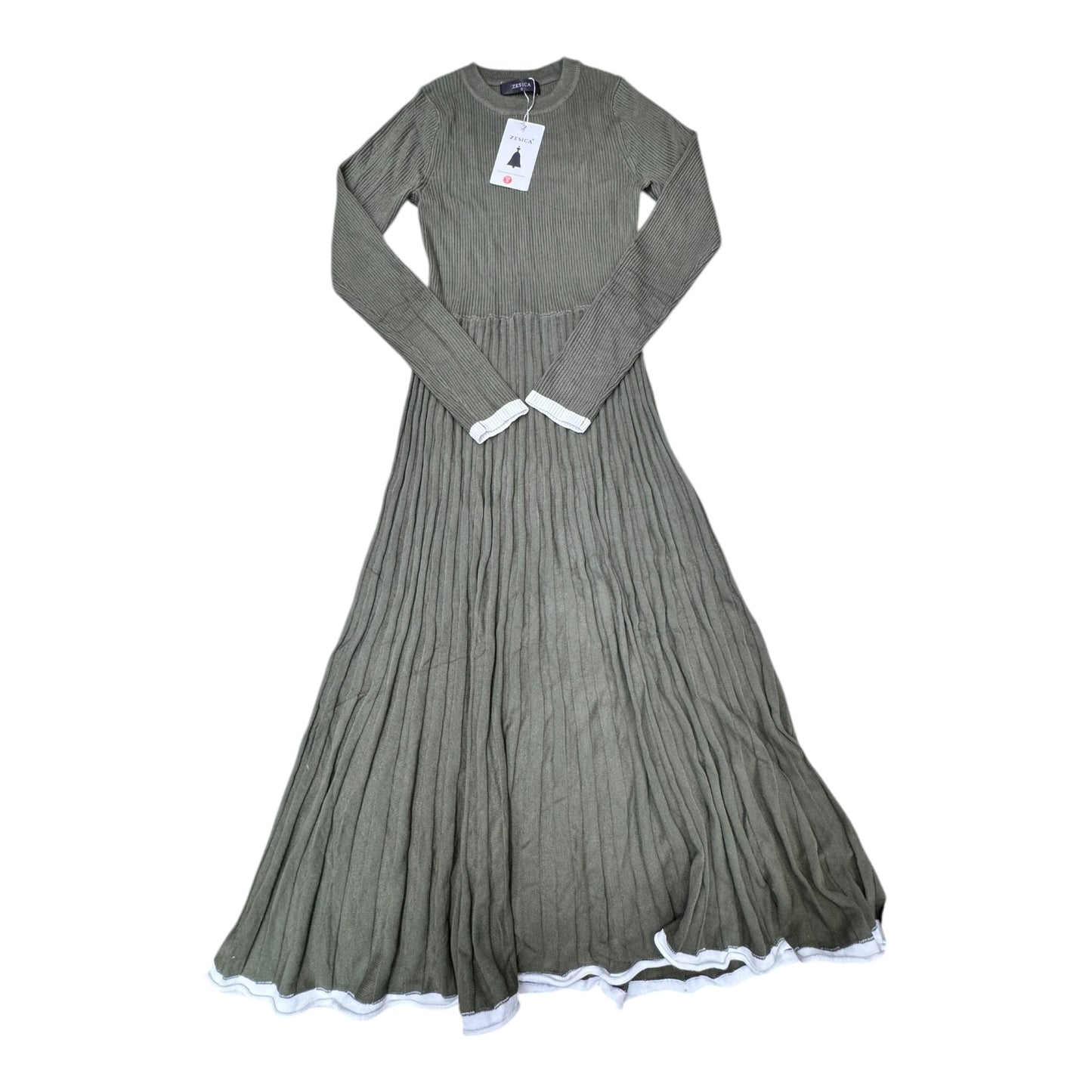 Dress Sweater By Zesica In Green, Size:S