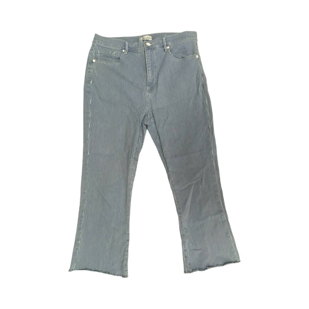 Jeans Cropped By Loft In Blue Denim, Size:12