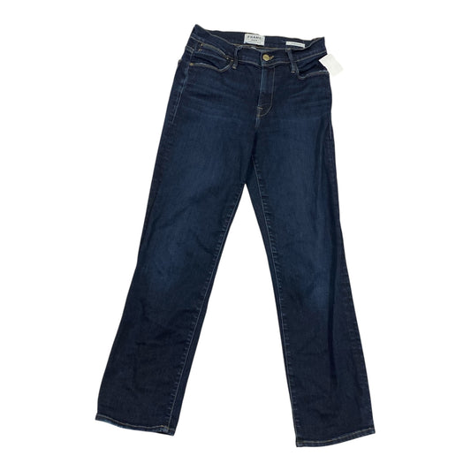 Jeans Straight By Frame In Blue Denim, Size:4