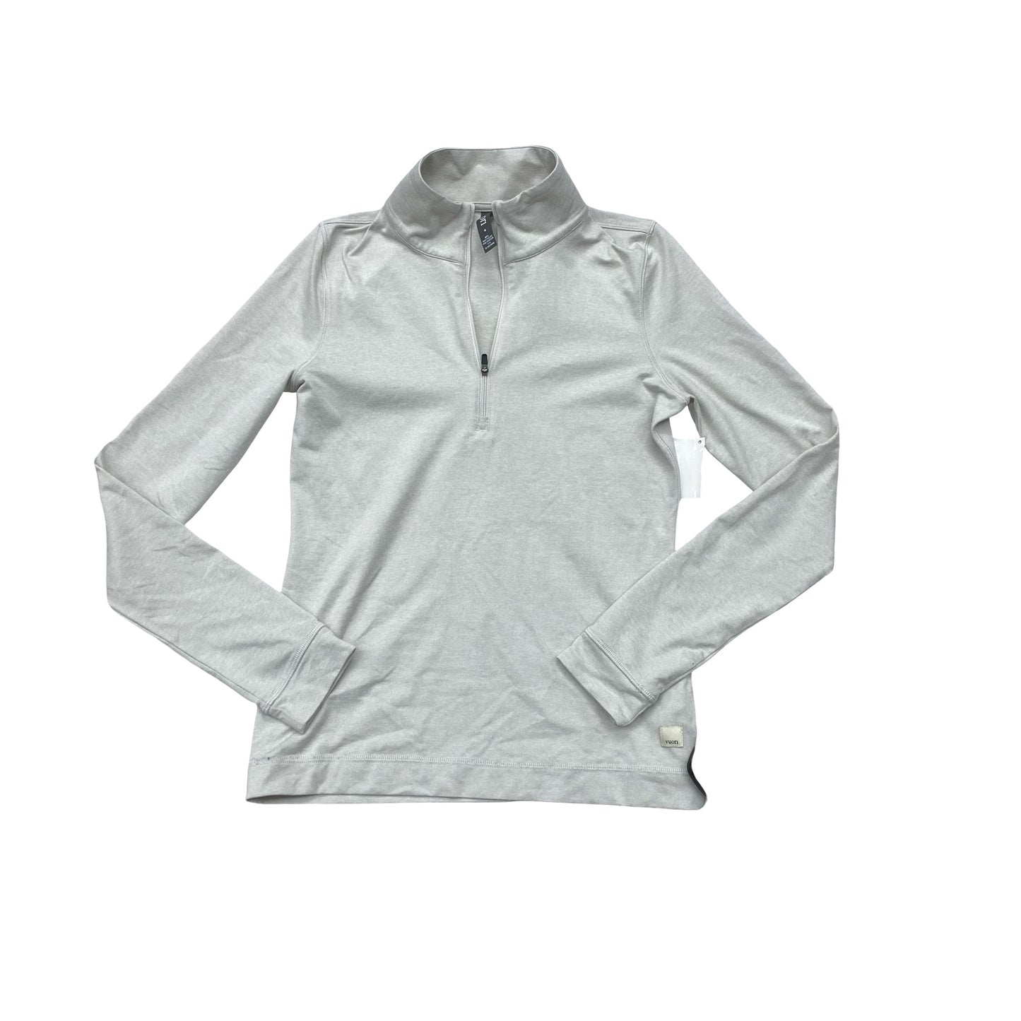 Athletic Top Ls Collar By Vuori In Grey, Size:S