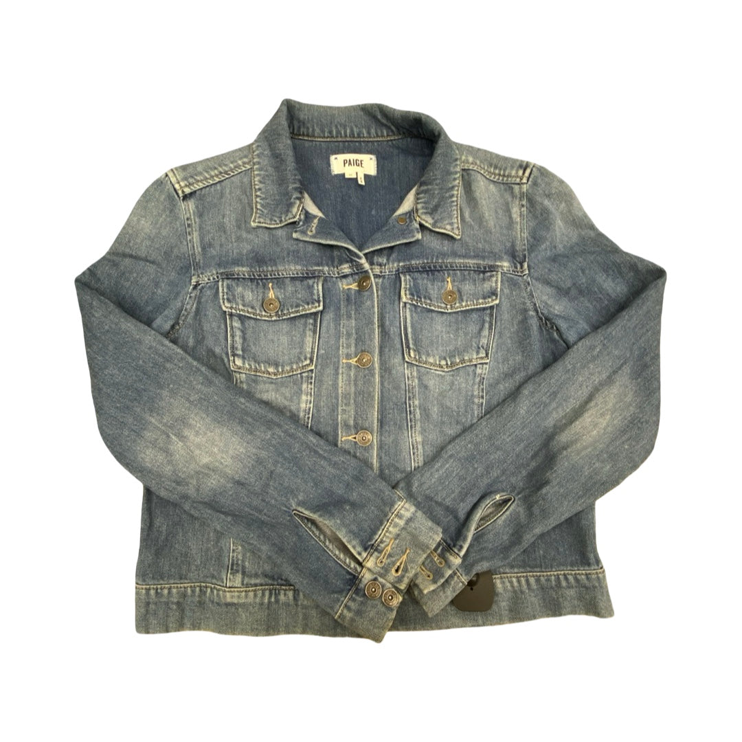 Jacket Denim By Paige In Blue Denim, Size:M