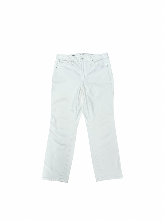 Jeans Straight By J. Crew In White Denim, Size:12P