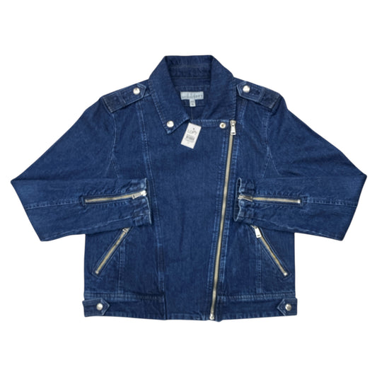 Jacket Denim By Loft In Blue Denim, Size:M