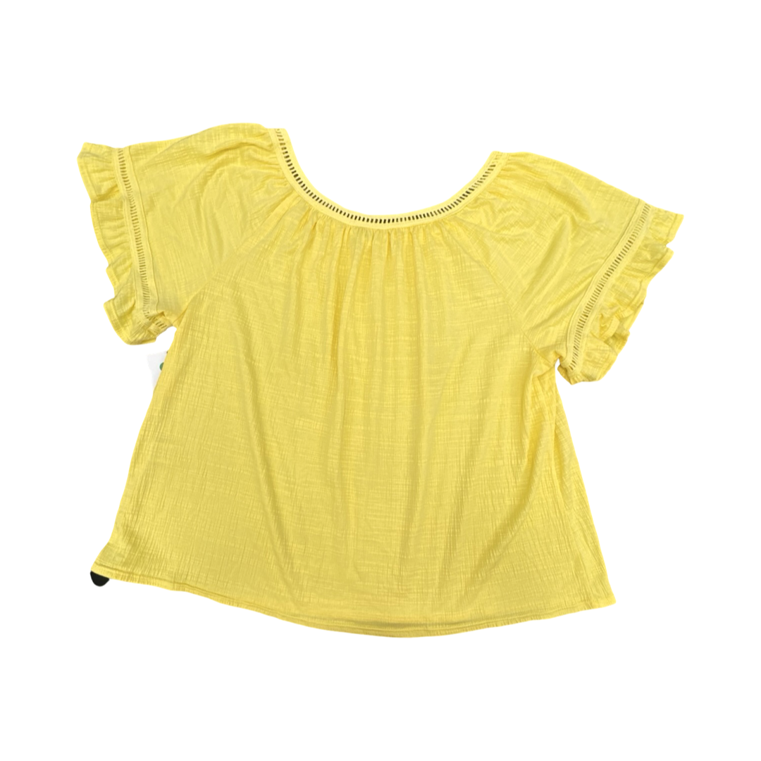 Top Ss By Max Studio In Yellow, Size:1X