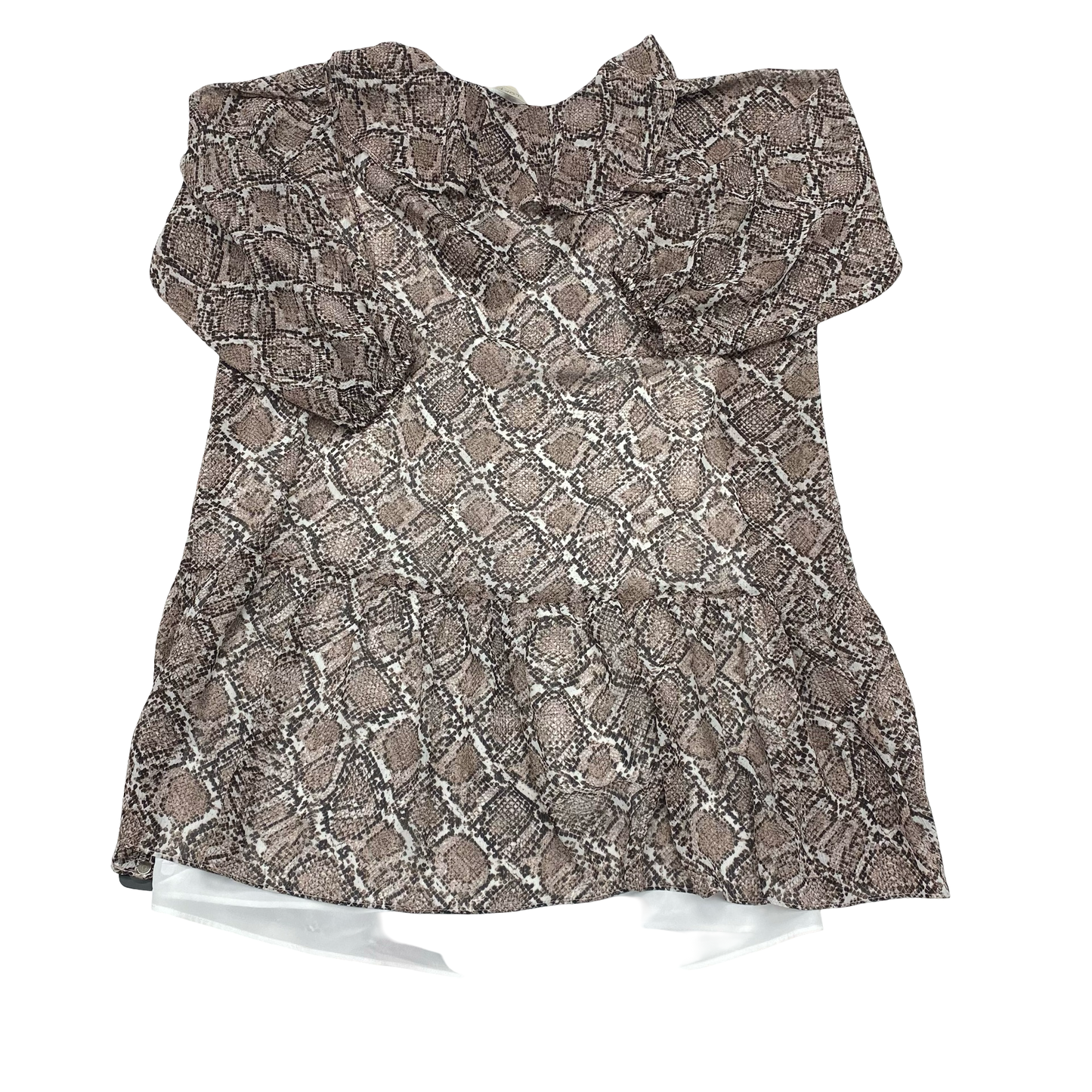 Dress Casual Midi By Loft In Animal Print, Size:M