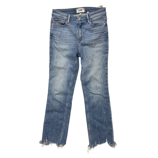 Jeans Boot Cut By Paige In Blue Denim, Size:4