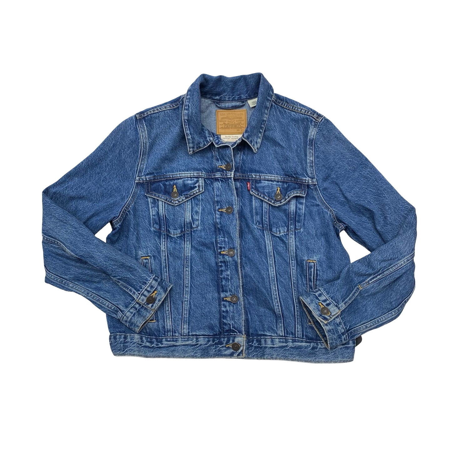 Jacket Denim By Levis In Blue Denim, Size:Xl
