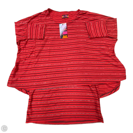 Tunic Short Sleeve By Cmc In Black & Red, Size: M