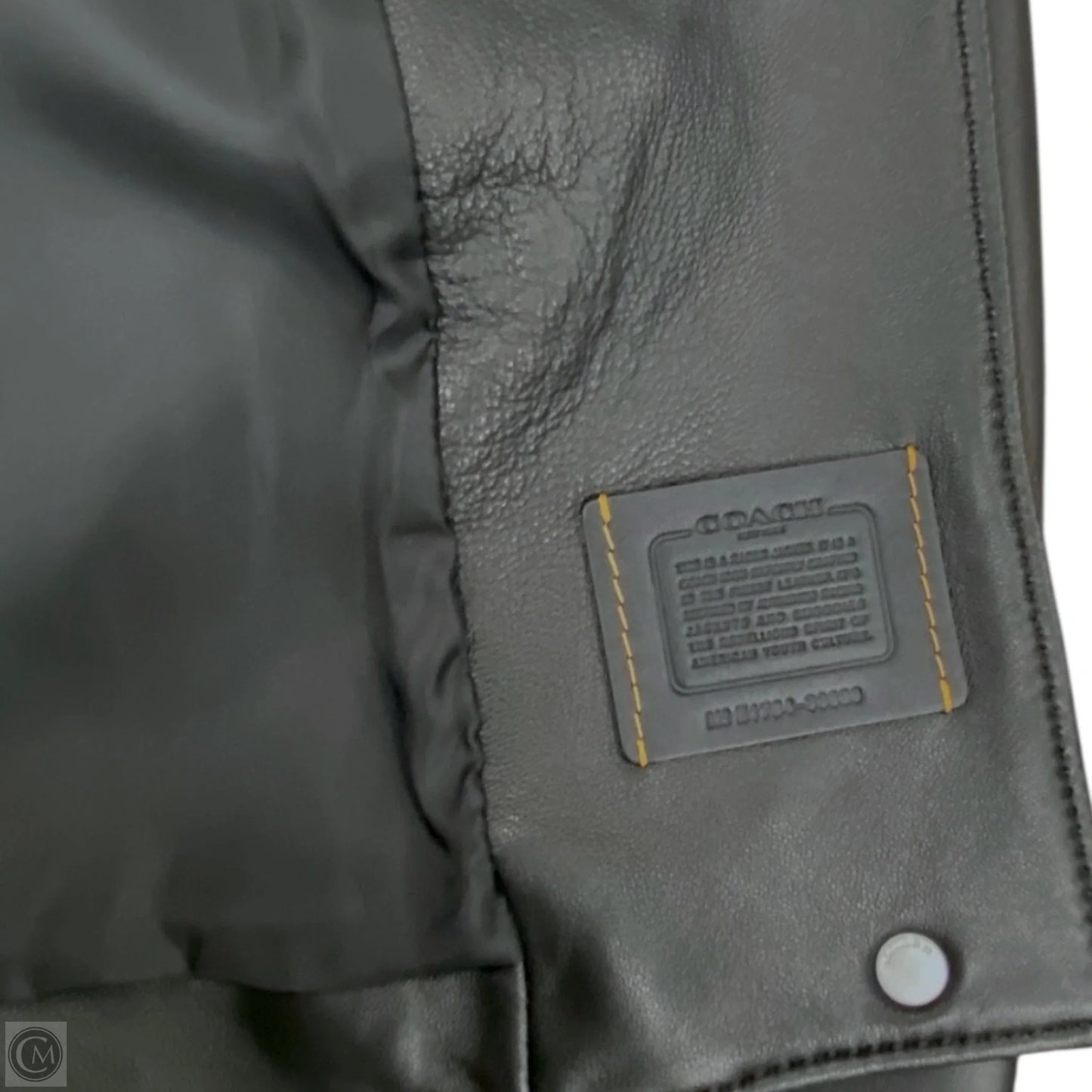 Jacket Designer By Coach In Black, Size: L