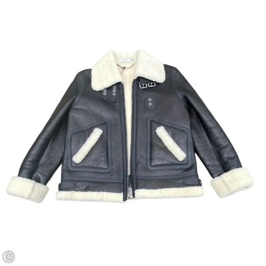 Coat Designer By Coach In Black & White, Size: 10