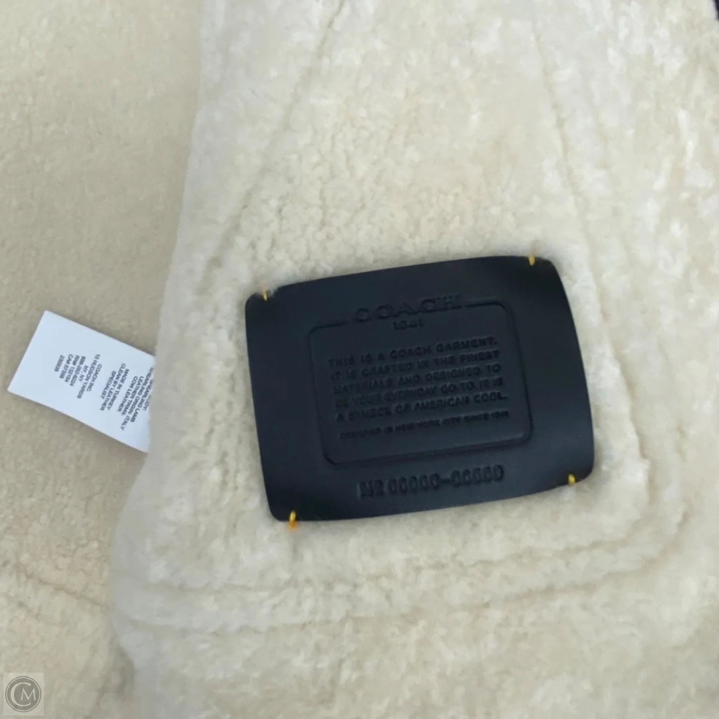 Coat Designer By Coach In Black & White, Size: 10