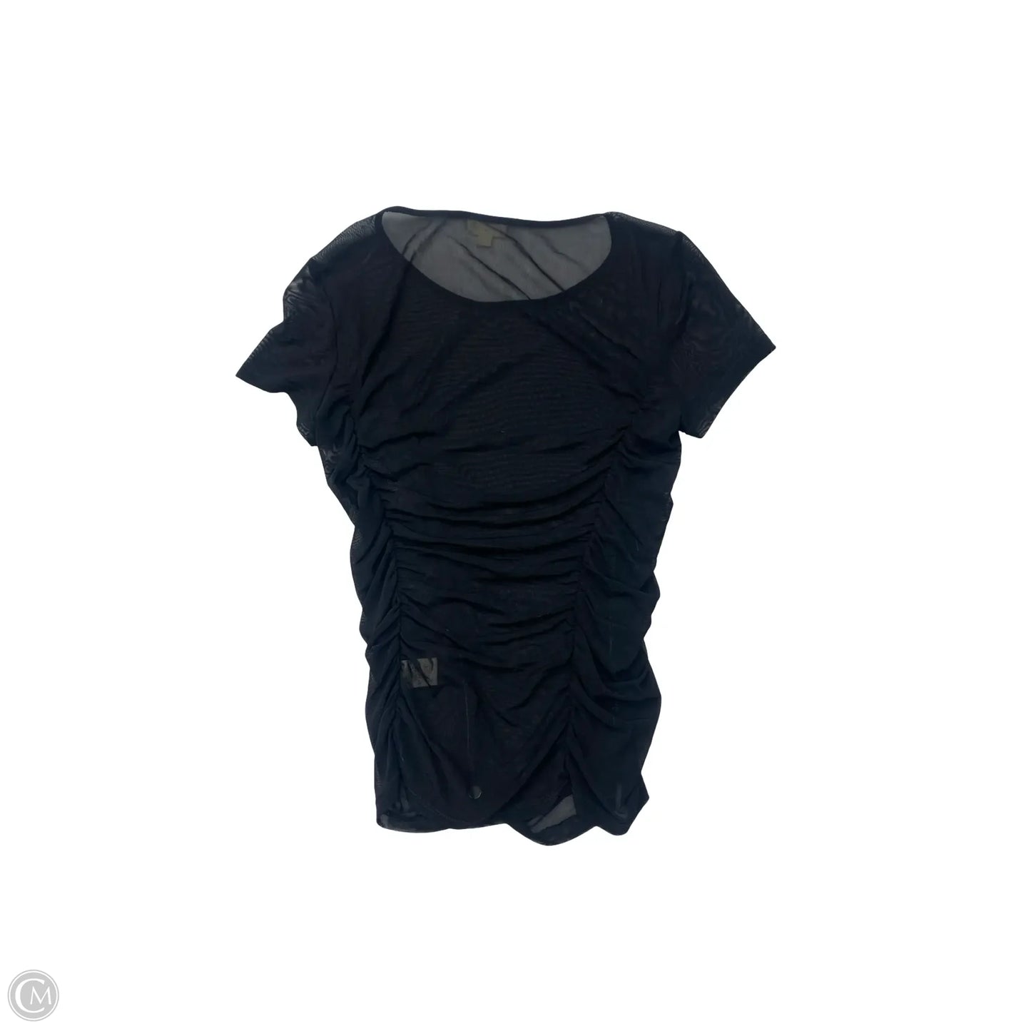 Top Short Sleeve By Hem & Thread In Black, Size: M
