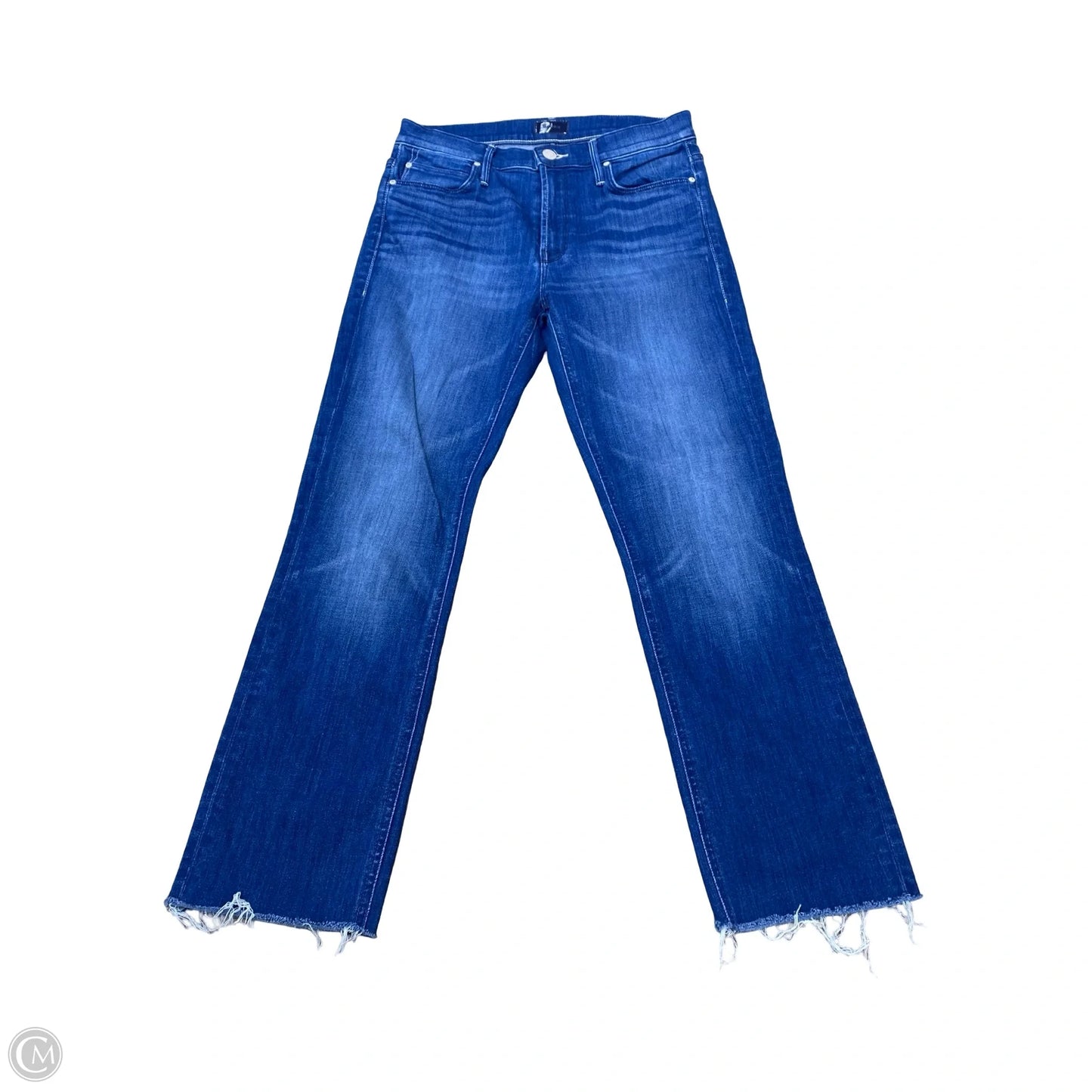 Jeans Cropped By Mother In Blue Denim, Size: 4