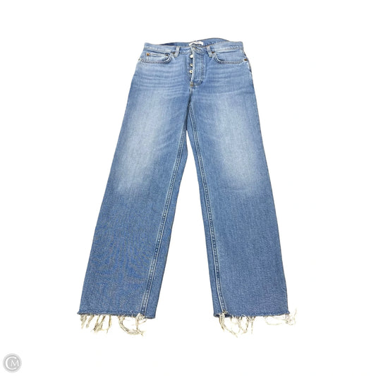 Jeans Straight By Re/Done In Blue Denim, Size: 4