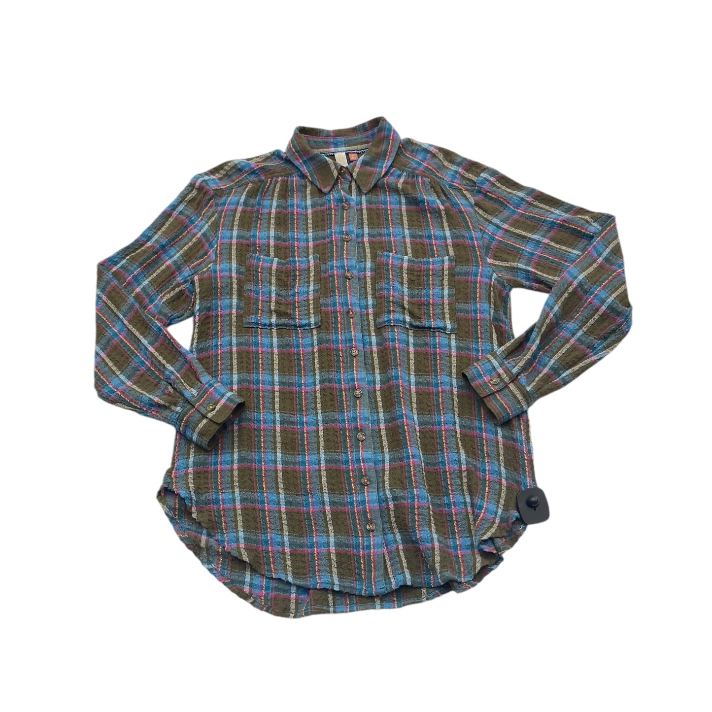 Top Long Sleeve By Pilcro In Plaid, Size: Xs