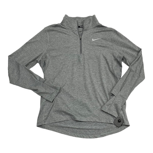 Athletic Top Long Sleeve Collar By Nike  Size: M