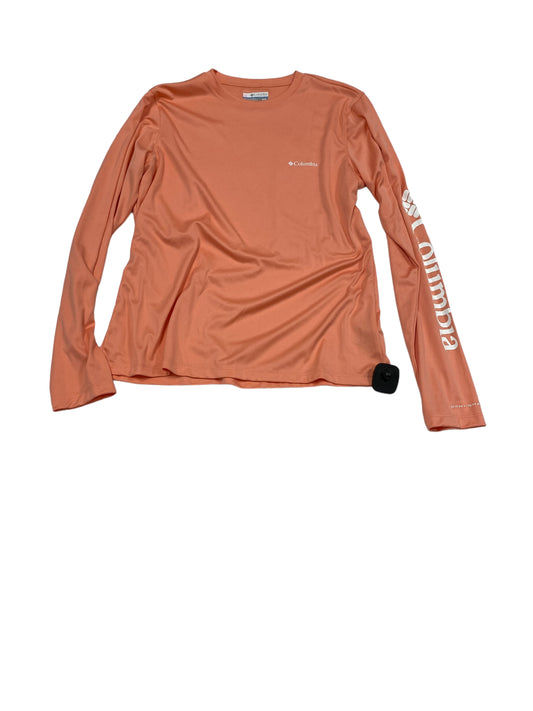 Peach Athletic Top Long Sleeve Crewneck Columbia, Size M