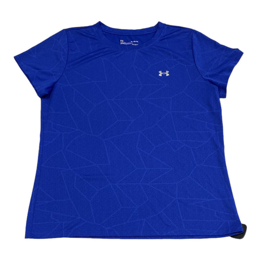 Athletic Top Short Sleeve By Under Armour In Blue, Size: Xl