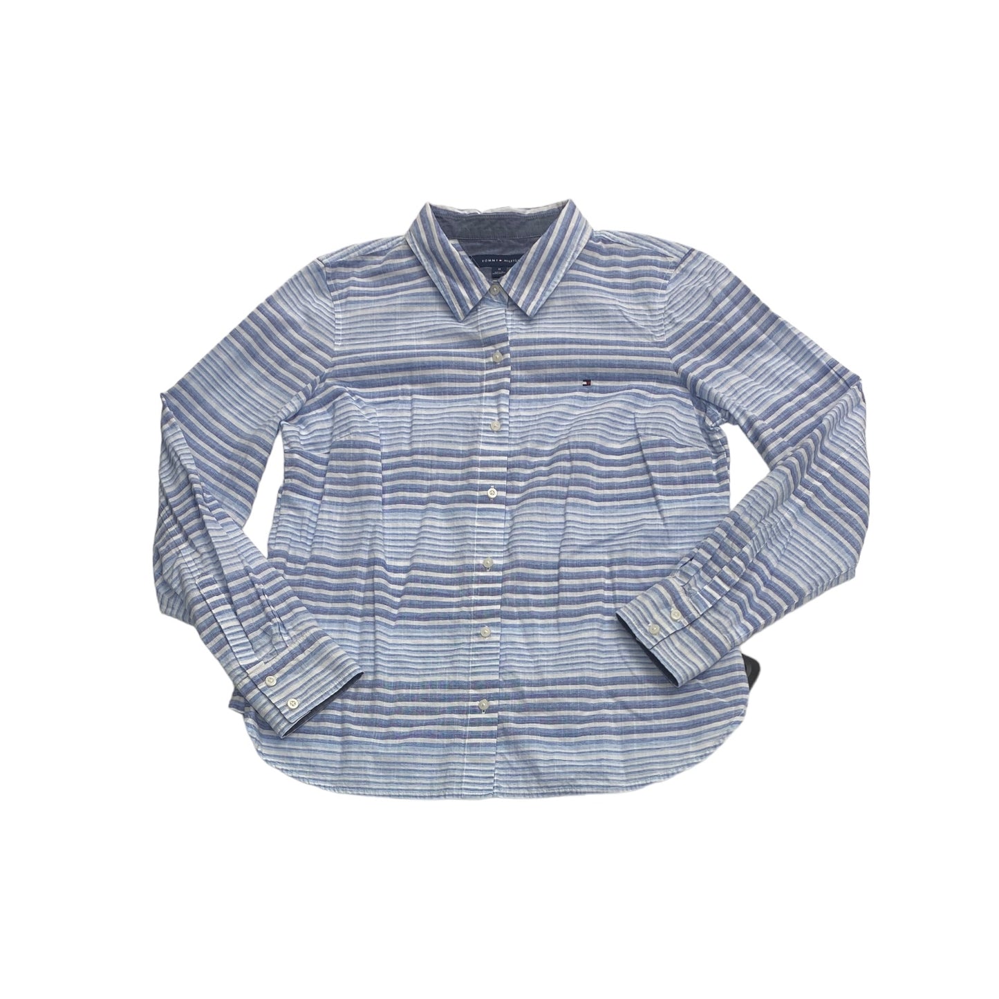 Top Long Sleeve By Tommy Hilfiger In Striped Pattern, Size: M