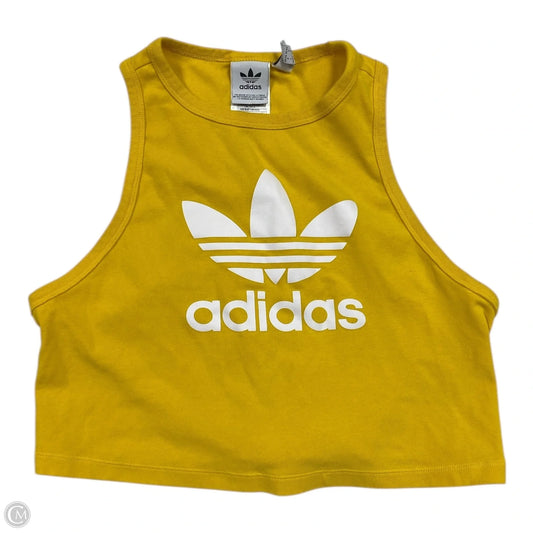 Athletic Tank Top By Adidas In Yellow, Size: S