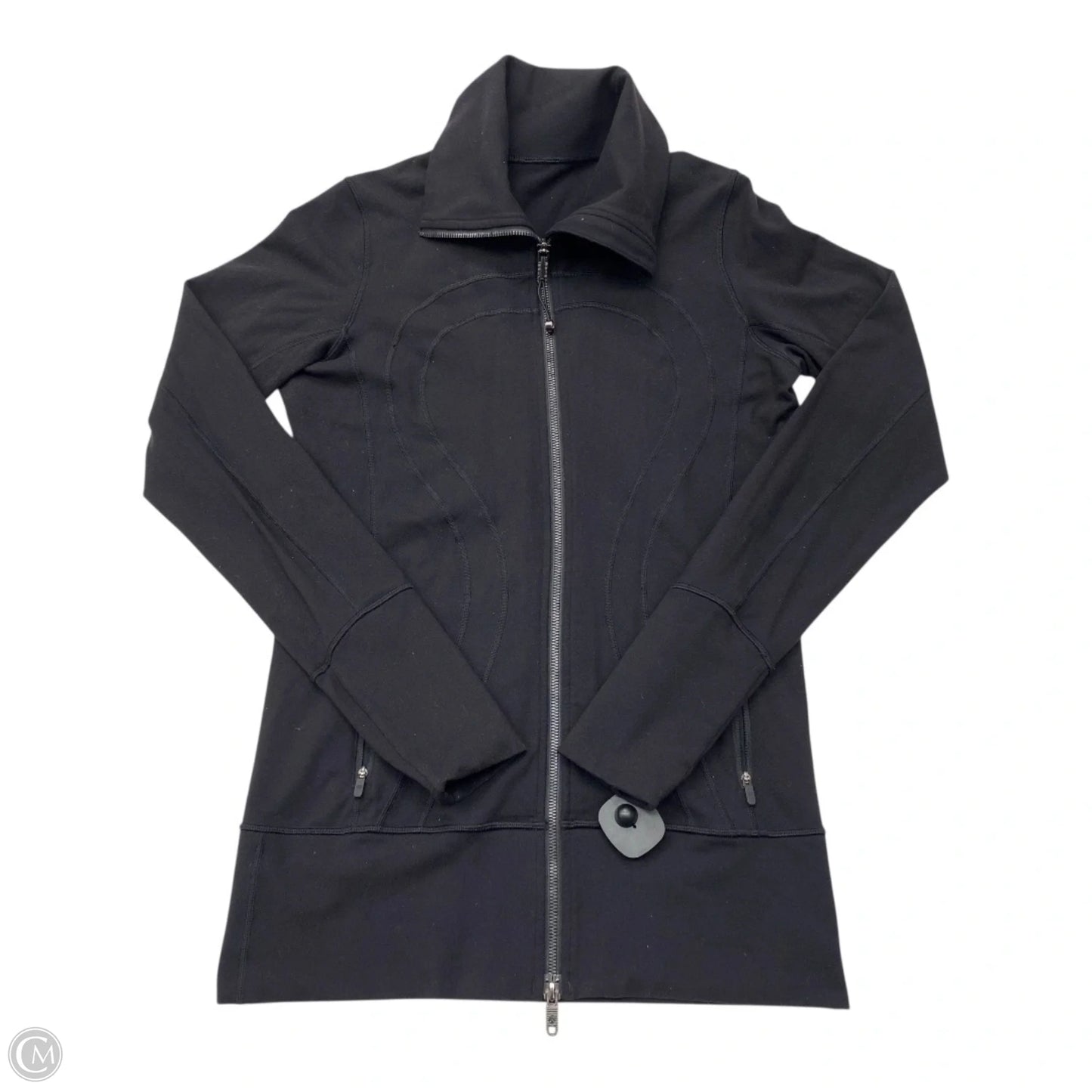 Athletic Jacket By Lululemon In Black, Size: 8