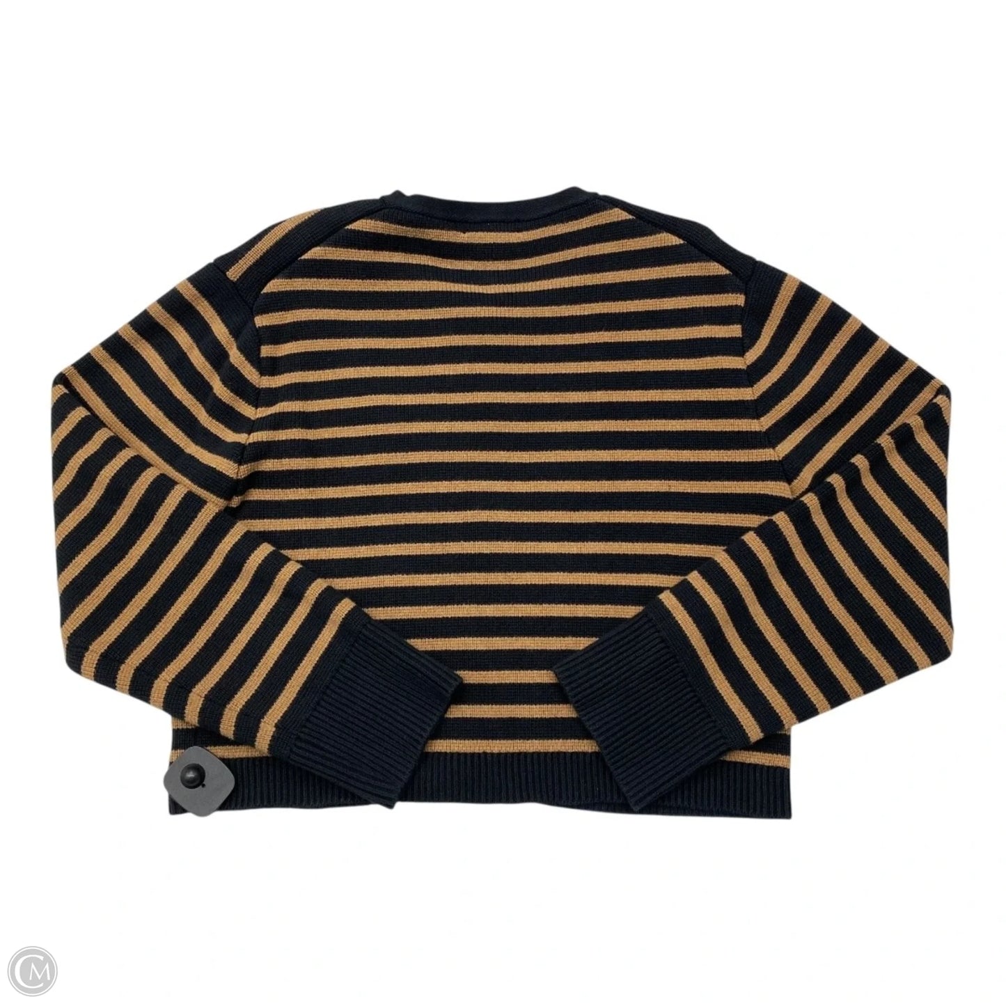 Sweater Cardigan By J. Crew In Black & Brown, Size: M