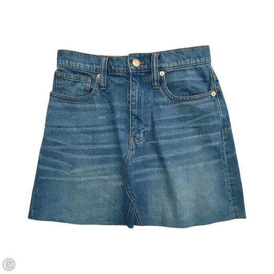 Skirt Mini & Short By Madewell In Blue Denim, Size: 0