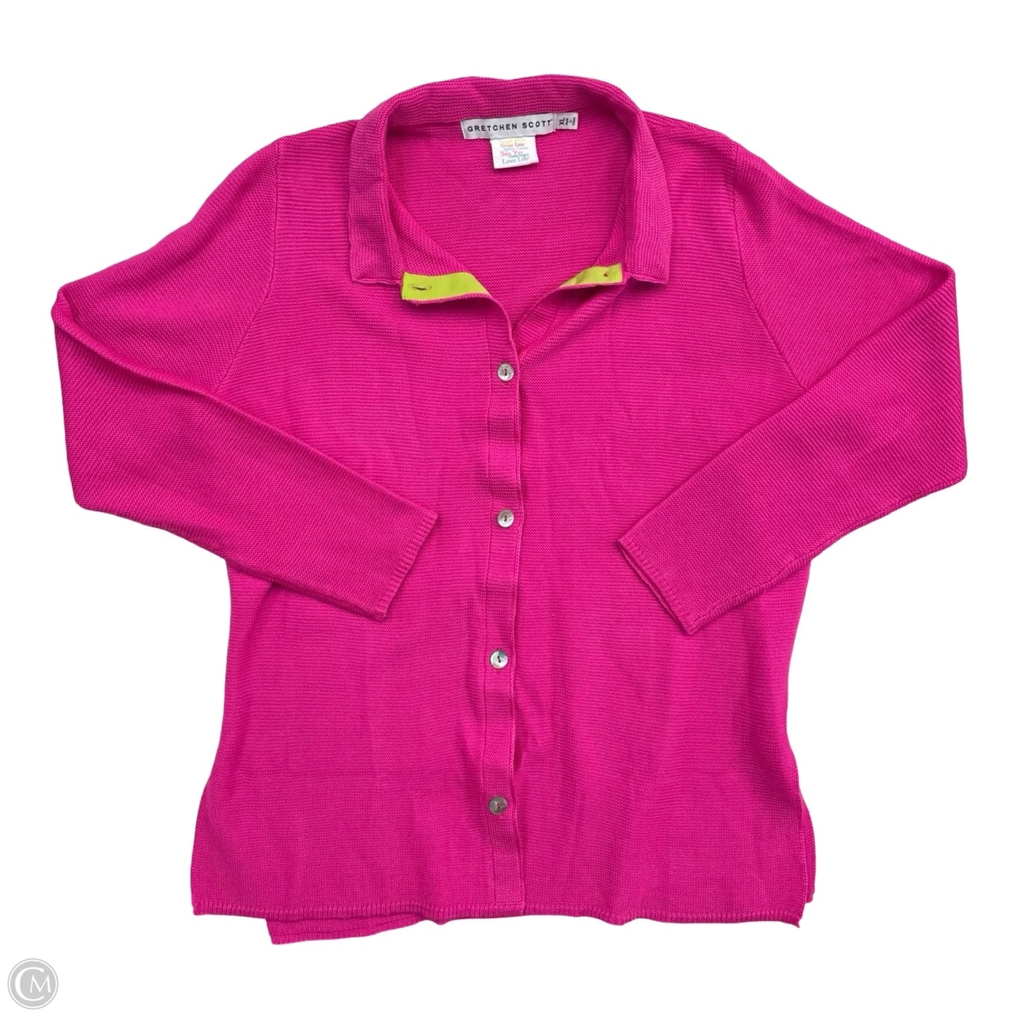 Sweater Cardigan By Gretchen Scott In Pink, Size: Xl