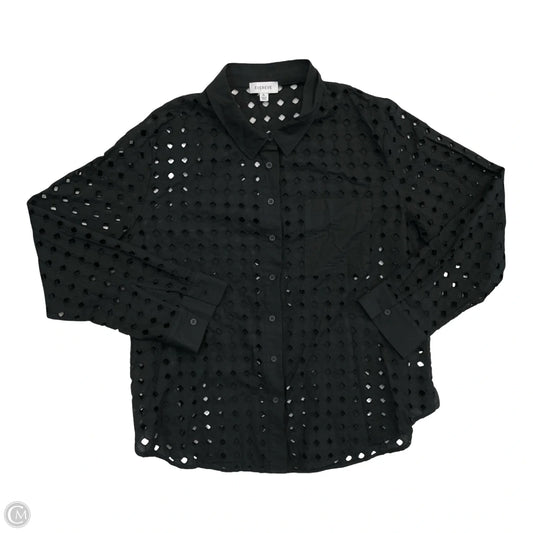 Top Long Sleeve By Evereve In Black, Size: Xl