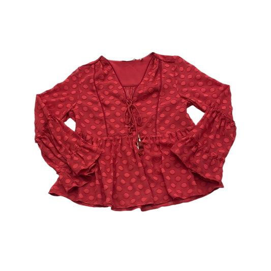 Top Long Sleeve By Soft Surroundings In Red, Size: Xs