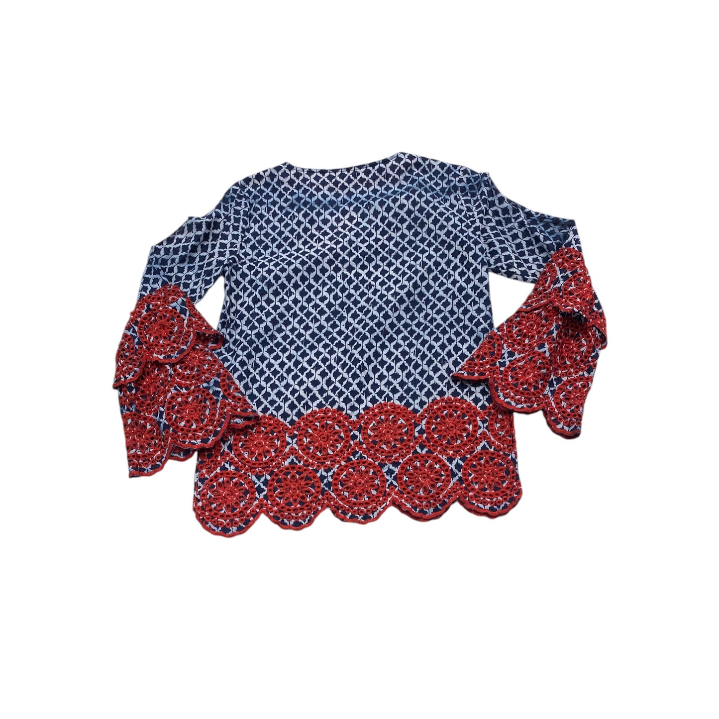 Top Long Sleeve By Drew In Blue & Red, Size: Xs