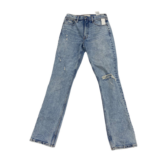 Blue Denim Jeans Straight Abercrombie And Fitch, Size 8