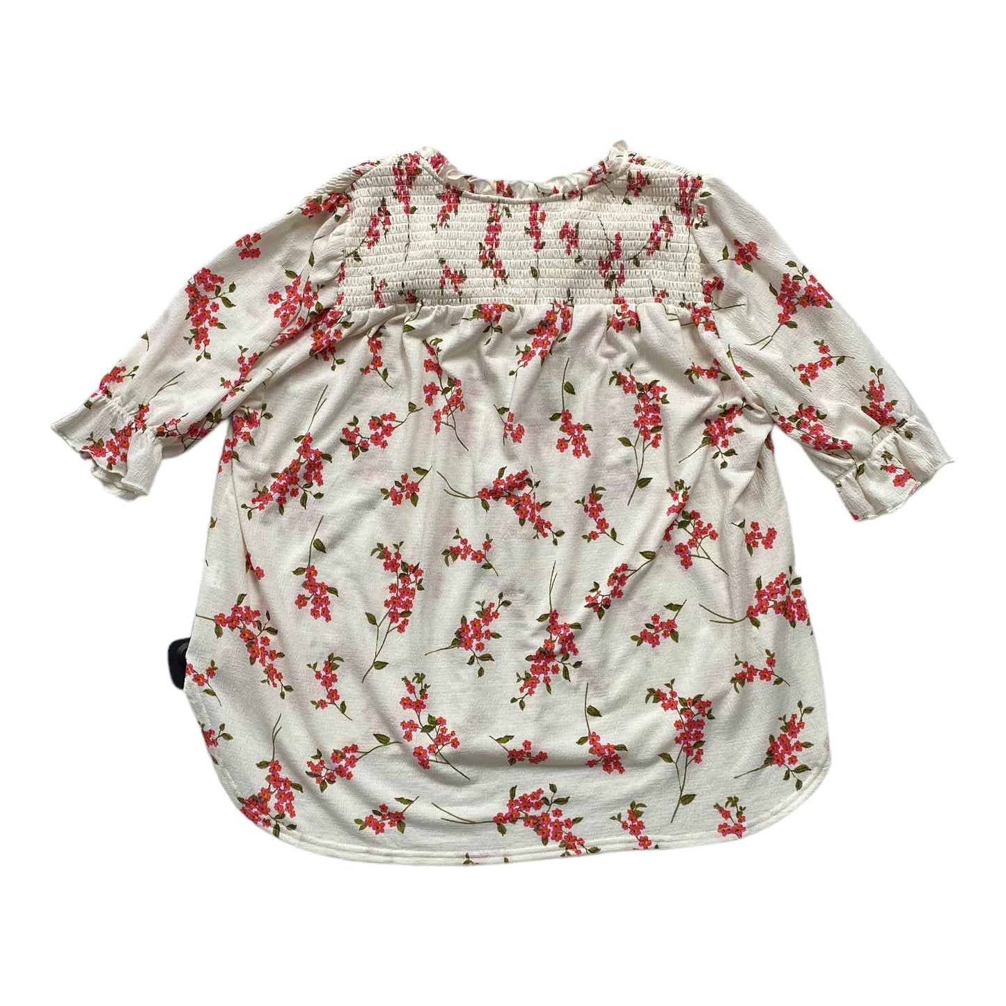 Floral Print Top Short Sleeve Melloday, Size S