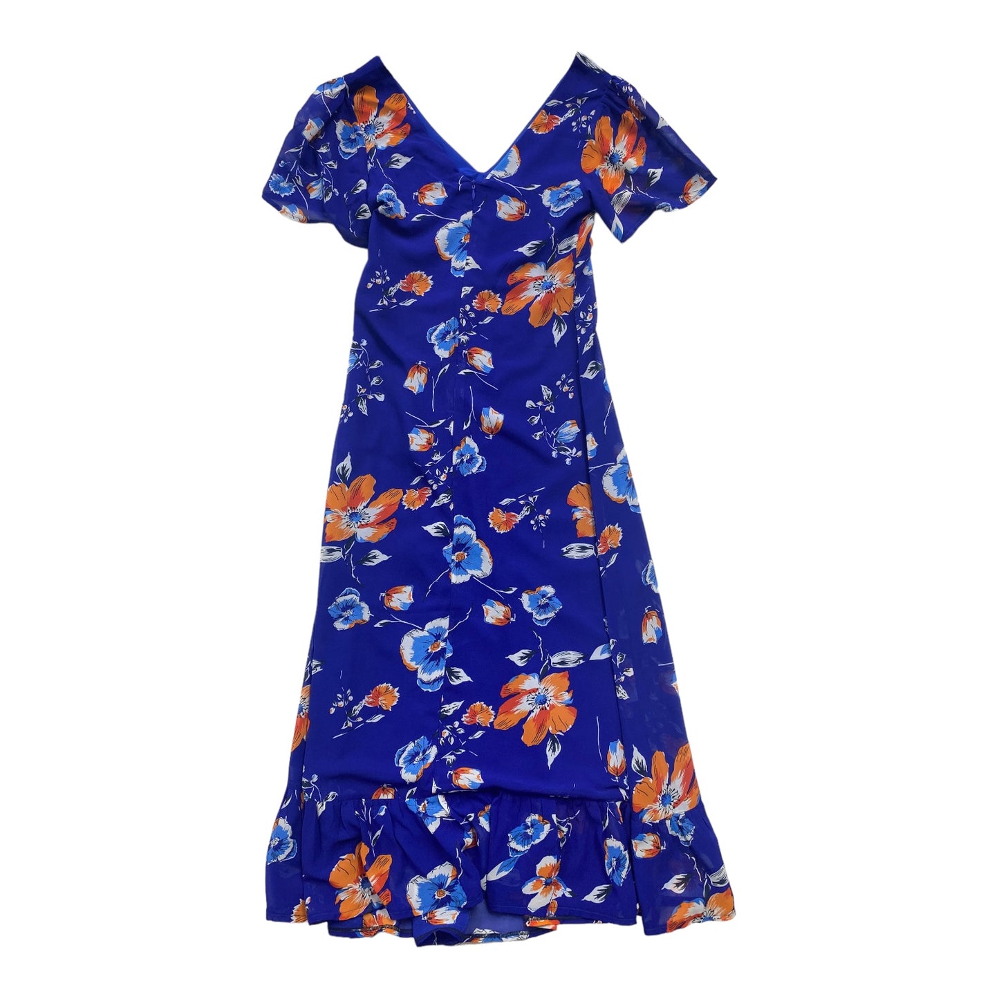 Blue & Orange Dress Party Long Tommy Hilfiger, Size S