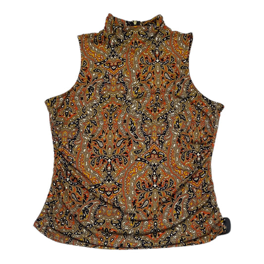 Top Sleeveless By Michael By Michael Kors In Brown & Orange, Size: Xl