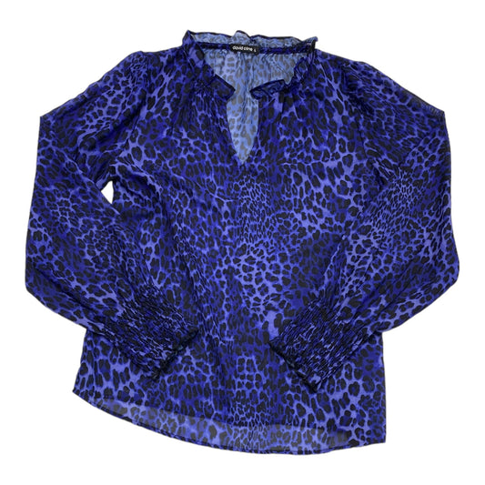 Top Long Sleeve By DAVID CLINE In Black & Purple, Size: L