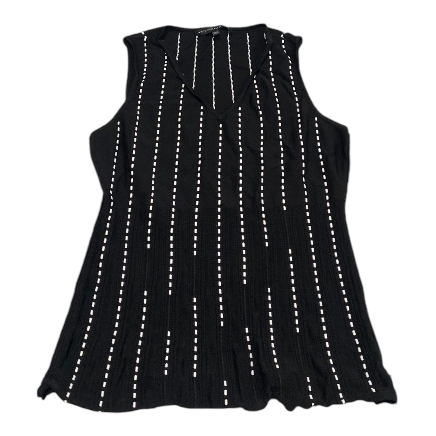 Top Sleeveless By White House Black Market In Black & White, Size: M