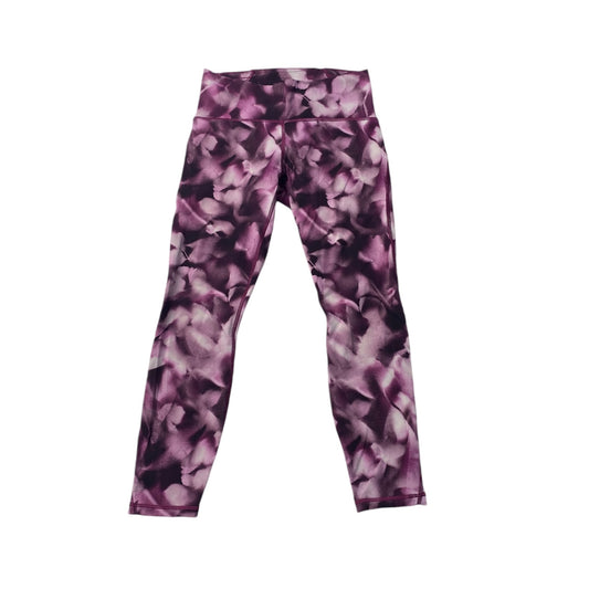 Athletic Capris By Lululemon In Pink & Purple, Size: 8